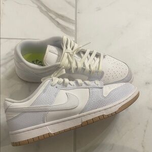 Nike White and Tan Women's Sneakers